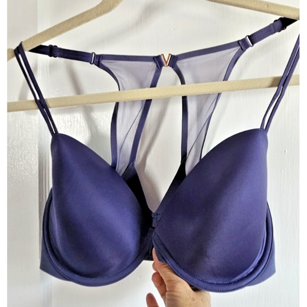 Victoria's secret bra front closure mesh racerback lined‎ demi Sz32DDD